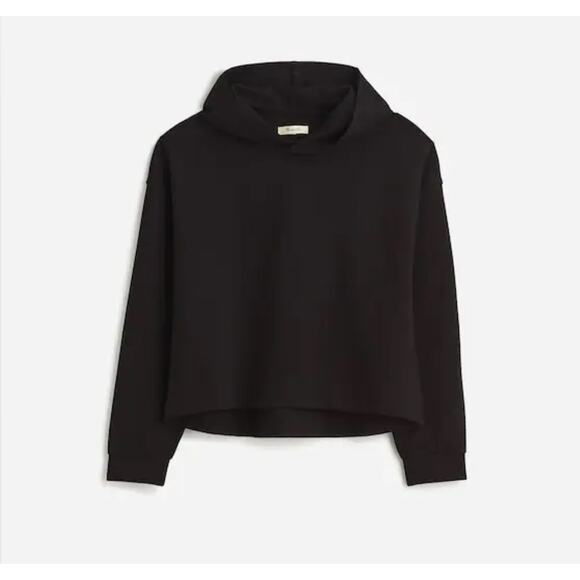 Madewell Tops - NWT Madewell Ponte Hoodie Sweatshirt In Black Size Medium